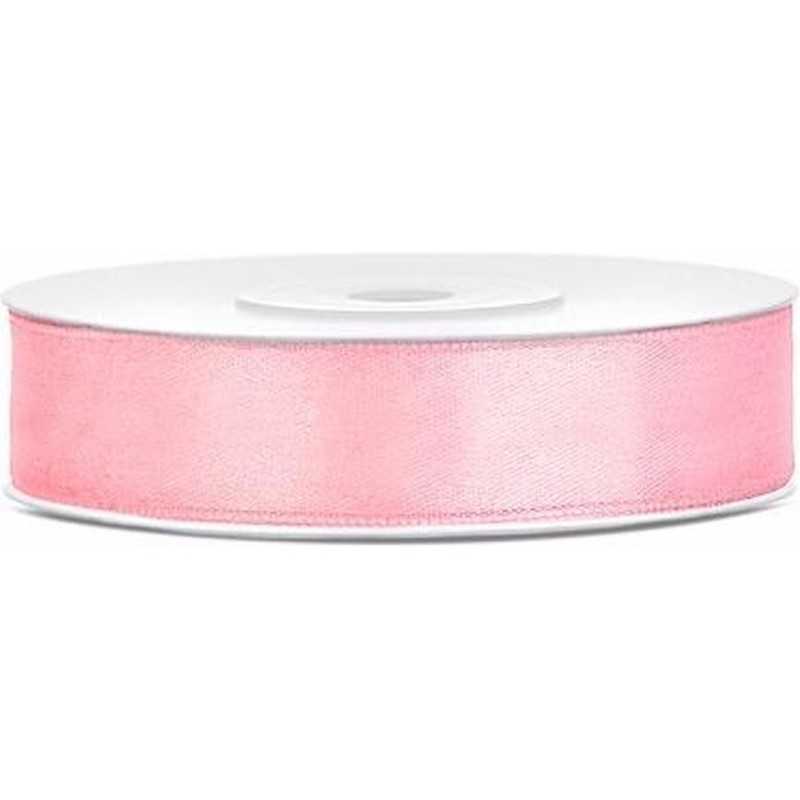 RUBAN SATIN ROSE12 MM X 25 M