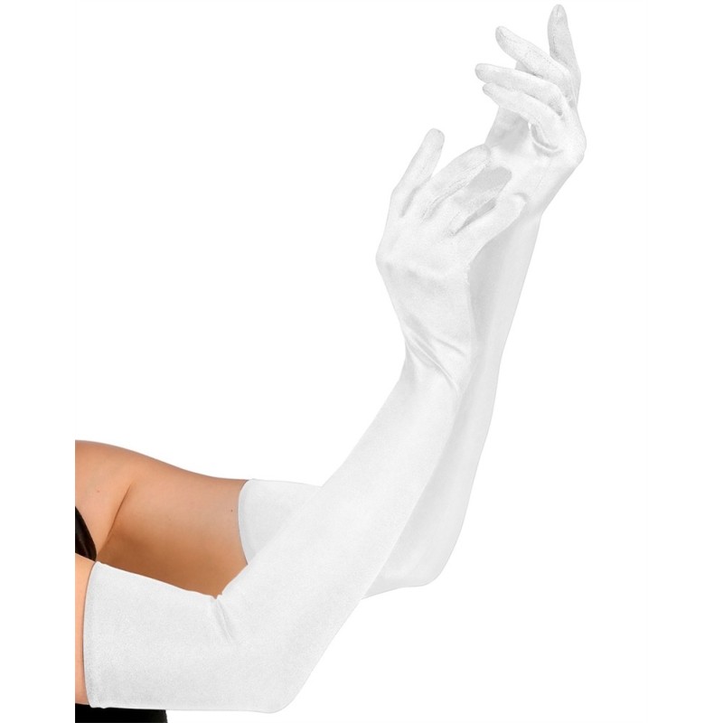 LONG GANTS BLANC SATIN 60 CM LONG GANTS BLANC SATIN 60 CM
