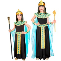 DEGUISEMENT ENFANT CLEOPATRE NOIR ET OR TAILLE 140 CM 