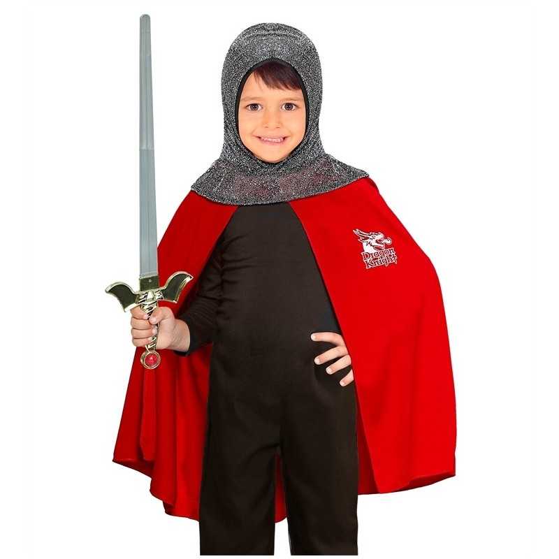 DEGUISEMETN ENFANT CHEVALIER CAPE ET CAPUCHE 56 CM