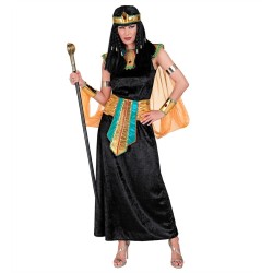 DEGUISEMENT FEMME CLEOPATRE REINE EGYPTIENNE NOIR ET OR TAILLE XL