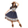 DEGUISEMENT ROBE LONGUE COWGIRL TACHE DE VACHES TAILLE L DEGUISEMENT ROBE LONGUE COWGIRL TACHE DE VACHES TAILLE L