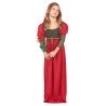DEGUISEMENT ENFANT ROBE MEDIEVALE JULIETTE ROUGE TAILLE S 4-6 ANS