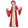 DEGUISEMENT ENFANT ROBE REINE MEDIEVALE ROUGE ET OR TAILLE M 7-9 ANS