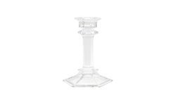 BOUGEOIR CHANDELIER VERRE TRANSPARENT 10.5 X 10.5 X 24.5 CM HT