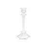 BOUGEOIR CHANDELIER VERRE TRANSPARENT 10.5 X 10.5 X 24.5 CM HT