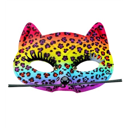 DEMI MASQUE PANTHER ARC EN CIEL 