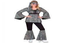 DEGUISEMENT FEMME 70'S FASHION TENUE ZEBRE TAILLE M