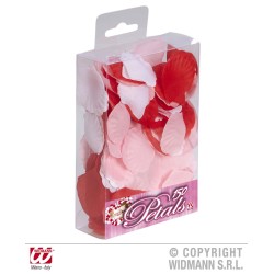 150 PETALES DE ROSE ROUGE ET ROSE EN TISSUS