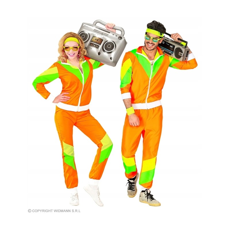 DEGUISEMENT SURVETEMENT OU JOGGING ORANGE ANNEES 80'S TAILLE XXL