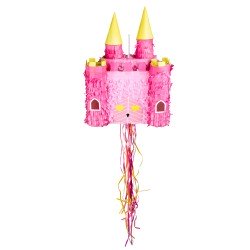 PINATA A TAPER OU A TIRER CHATEAU ROSE 40 X 26 X 16 CM