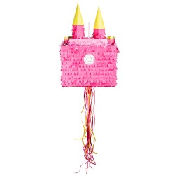 PINATA A TAPER OU A TIRER CHATEAU ROSE 40 X 26 X 16 CM