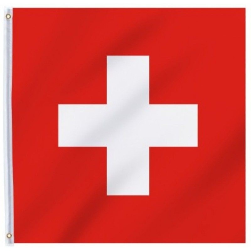 DRAPEAU SUISSE EN TISSUS 130 X 130 CM