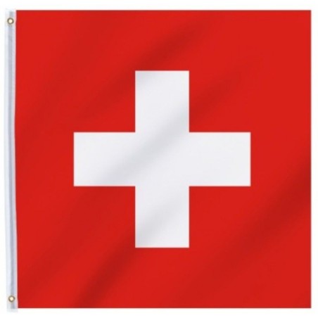 DRAPEAU SUISSE EN TISSUS 130 X 130 CM