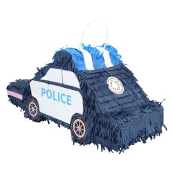 PINATA VOITURE  DE POLICE BLEUE EN 3D A TAPER