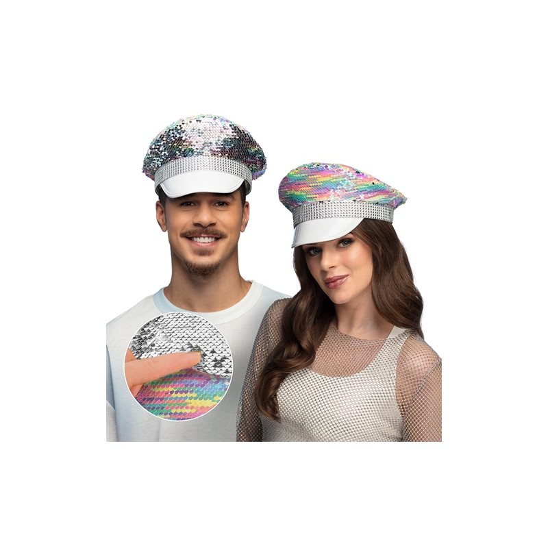 CASQUETTE PAILLETTE MULTICOLORE