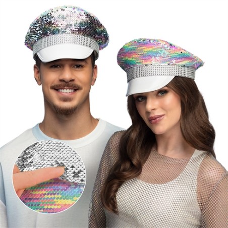 CASQUETTE PAILLETTE MULTICOLORE