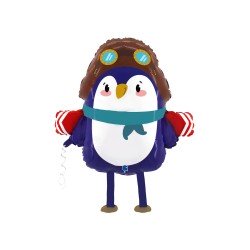 BALLON METALLIQUE PINGOUIN VOLANT 61 CM 