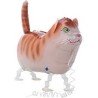 BALLON MARCHEUR AIRWALKER CHAT MARRON ET BLANC 43 CM
