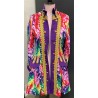 DEGUISEMENT VESTE MULTICOLORE SUR FOND VIOLET LOYAL CIRQUE TAILLE XS