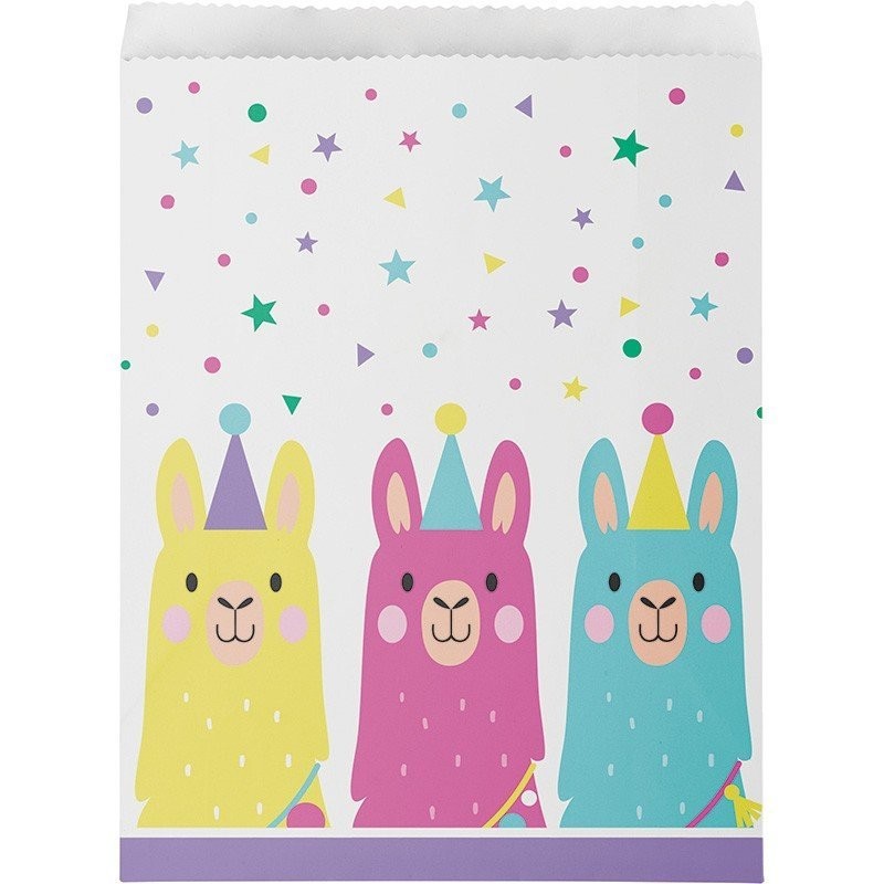 10 SACS EN PAPIER THEME LLAMA PARTY