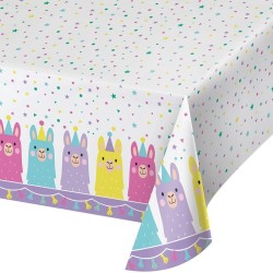 NAPPE EN PLASTIQUE  LLAMA PARTY 137 X 259 CM