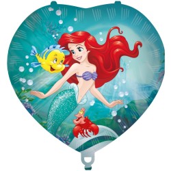 BALLON METALLIQUE COEUR ARIEL LA PETITE SIRENE 56 CM