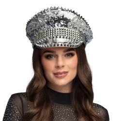 CASQUETTE SEQUIN ARGENT GLAM