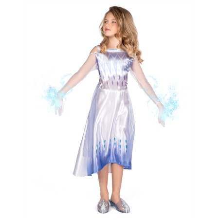 DEGUISEMENT CLASSIQUE BLANC ELSA LA REINE DES NEIGES 2 TAILLE 5-6 ANS