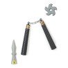 SET NUNCHAKU ETOILE ET POIGNARD DE NINJA EN PLASTIQUE