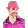 CHAPEAU BORSALINO SEQUIN ROSE FLUO