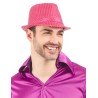 CHAPEAU BORSALINO SEQUIN ROSE FLUO