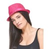 CHAPEAU BORSALINO SEQUIN ROSE FLUO