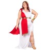 DEGUISEMENT DEESSE GRECQUE OU ROMAINE BLANCHE DRAPE ROUGE TAILLE XXL