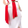 DEGUISEMENT DEESSE GRECQUE OU ROMAINE BLANCHE DRAPE ROUGE TAILLE XXL