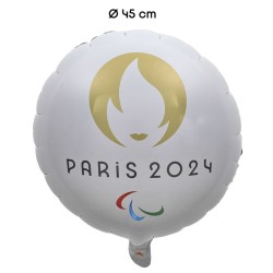 BALLON METALLIQUE ROND JEU OLYMPIQUE  45 CM 