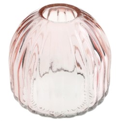 VASE ROND CANNELE PARME OU VIEUX ROSE