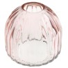 VASE ROND CANNELE PARME OU VIEUX ROSE