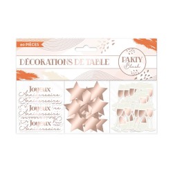 TRIO DE CONFETTIS ROSE GOLD JOYEUX ANNIVERSAIRE 