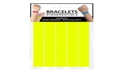 50 BRACELETS JAUNE D'IDENTIFICATION INDECHIRABLE 
