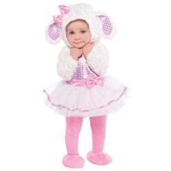 DEGUISEMENT BEBE ROBE AGNEAU OU PETIT NOUTON TAILLE 6-12 MOIS