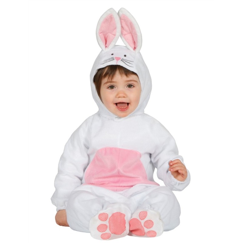 DEGUISEMENT LAPIN BLANC ET ROSE BEBE TAILLE 18-24 MOIS