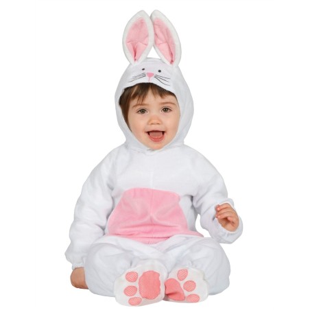 DEGUISEMENT LAPIN BLANC ET ROSE BEBE TAILLE 12-18 MOIS