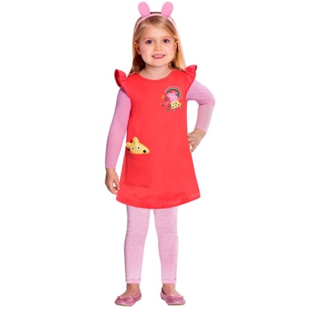 DEGUISEMENT FILLE ROBE PEPPA PIG TAILLE 4-6 ANS 