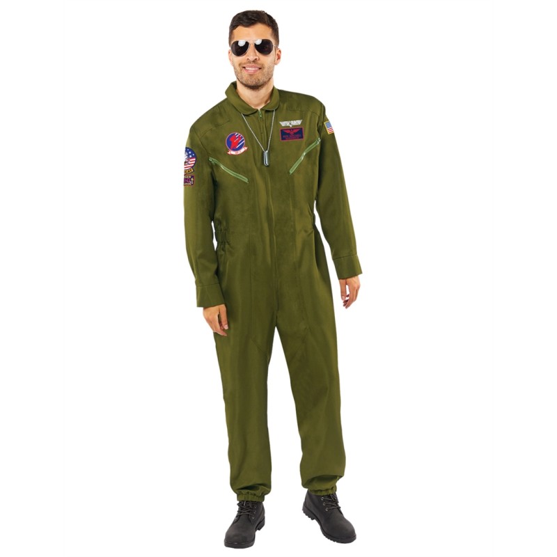 DEGUISEMENT AVIATEUR COMBINAISON TOP GUN TAILLE M-L