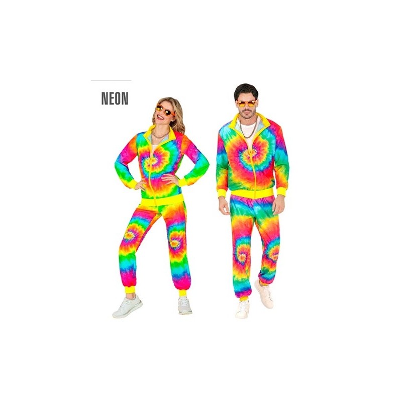 DEGUISEMENT JOGGING TIE AND DIE FLUO ET NEON ANNEE 80-90 TAILLE L DEGUISEMENT JOGGING TIE AND DIE FLUO ET NEON ANNEE 80-90 TAILLE L