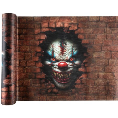 CHEMIN DE TABLE HALLOWEEN CLOWN TUEUR 30 CM X 5 METRES