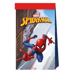 4 SACS PAPIER CADEAUX SPIDERMAN 