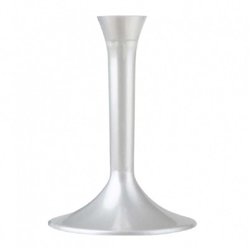 20 PIEDS DE VERRE BLANC NACRE