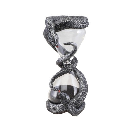 SABLIER SERPENTS NOIRS 9.5CM X 8CM X 17.5CM